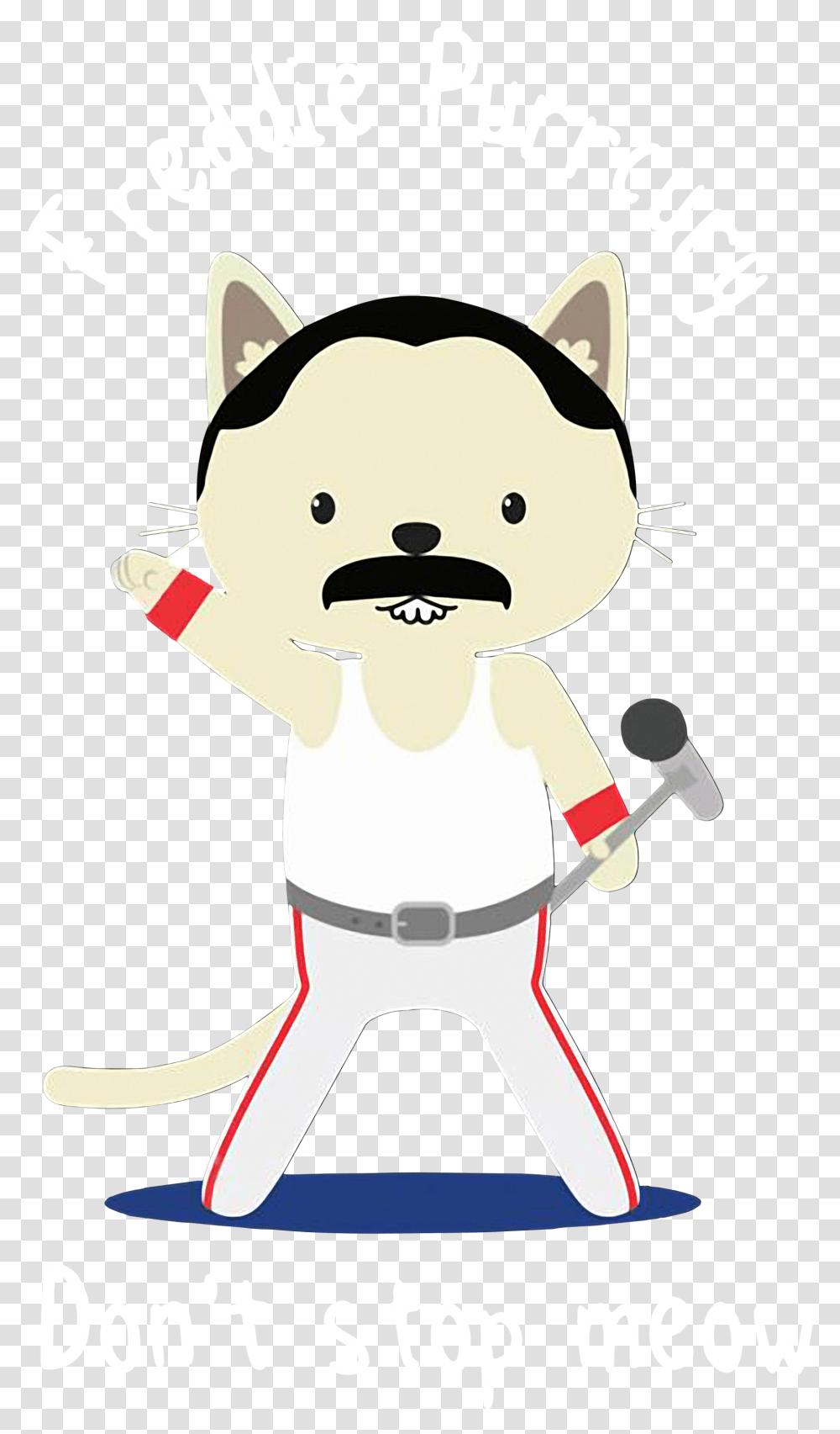 Freddie Purrcury Don't Stop Meow, Sport, Sports, Stencil, Poster Transparent Png