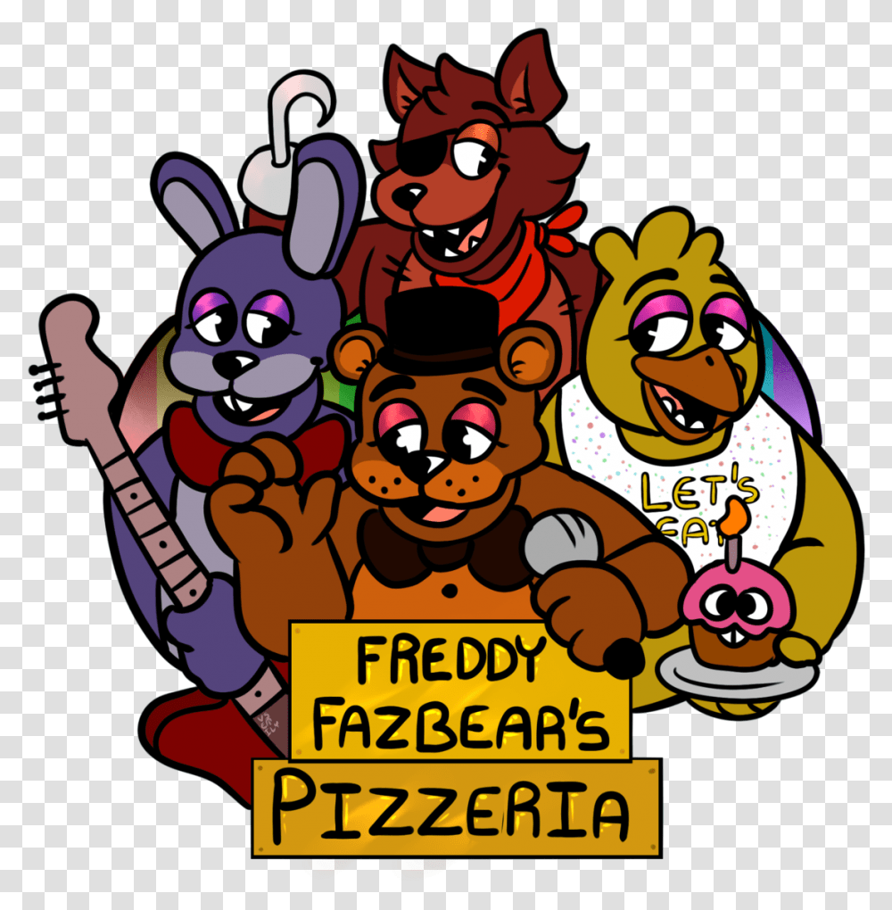 Freddy Fazbears 80s Logo Including Foxy As Their Freddy Fazbear's Pizzeria Simulator, Advertisement, Poster, Flyer, Paper Transparent Png