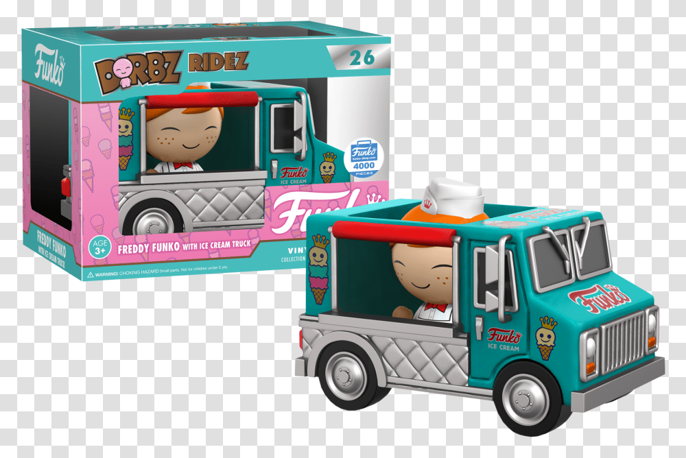 Freddy Funko In Ice Cream Truck Dorbz Ridez Freddy Funko Ice Cream Truck, Vehicle, Transportation, Person, Human Transparent Png