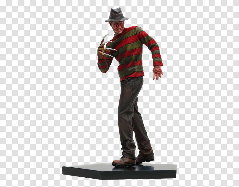 Freddy Krueger 1 10 Scale Statue Iron Studios, Hat, Person, Pants Transparent Png