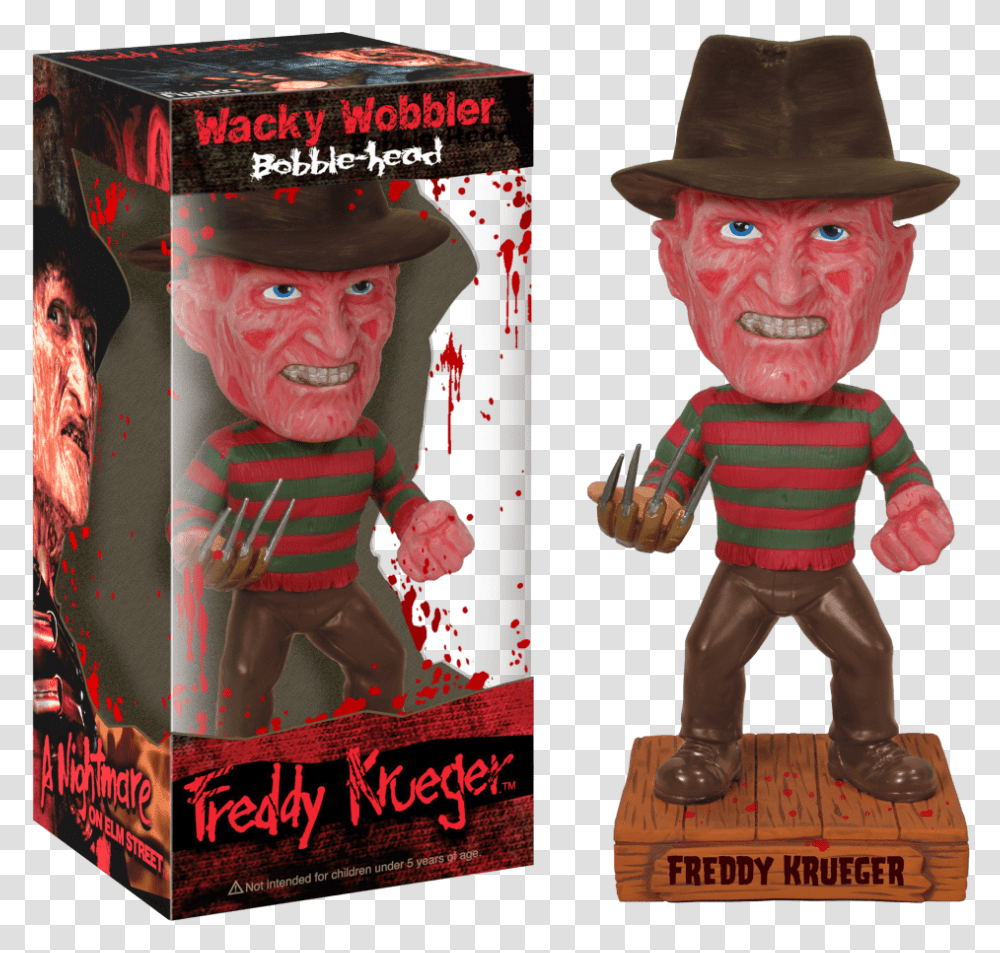 Freddy Krueger Bobble Head, Hat, Person, Poster Transparent Png