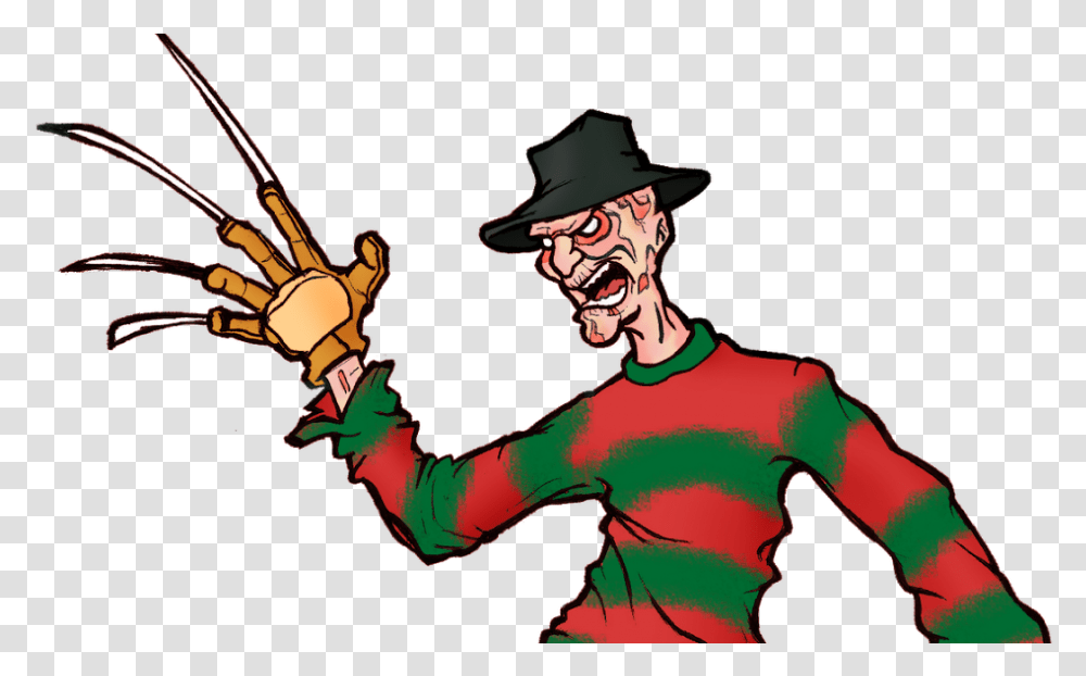 Freddy Krueger Dr Freddy Krueger Cartoon Drawing, Person, People, Hat Transparent Png