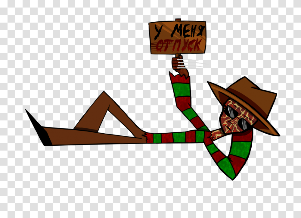 Freddy Krueger Having A Rest, Costume, Hat Transparent Png