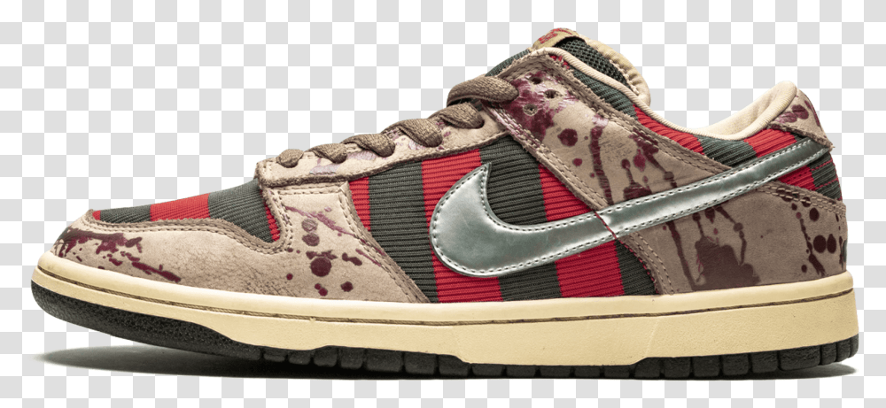 Freddy Krueger Nike Sb Dunk, Shoe, Footwear, Apparel Transparent Png