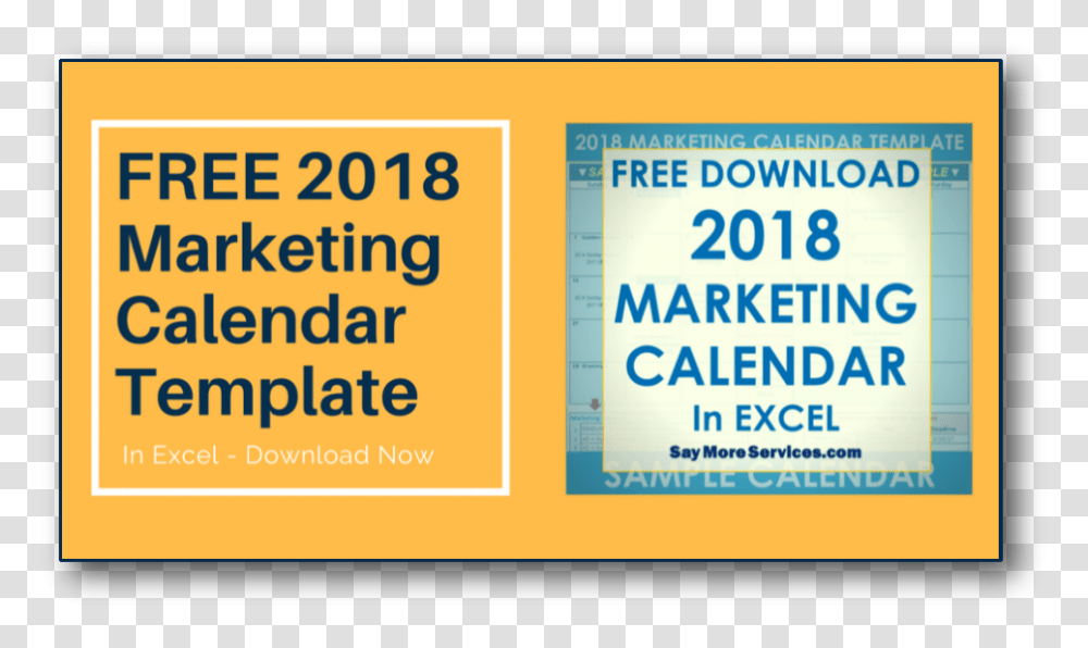 Free 2018 Marketing Calendar Template H Shadow Poster, Advertisement, Paper, Flyer Transparent Png