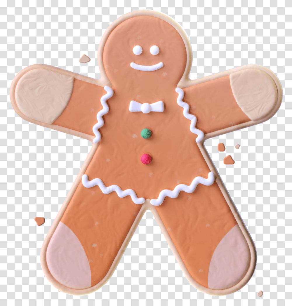 Free 3d Christmas Icons Gingerbread Man, Cookie, Food, Biscuit, Sweets Transparent Png
