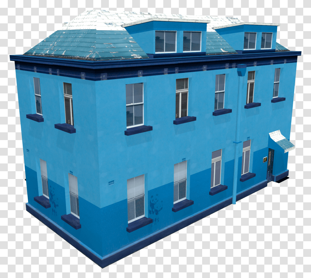 Free 3d Model Of House House, Window, Neighborhood, Urban, Building Transparent Png
