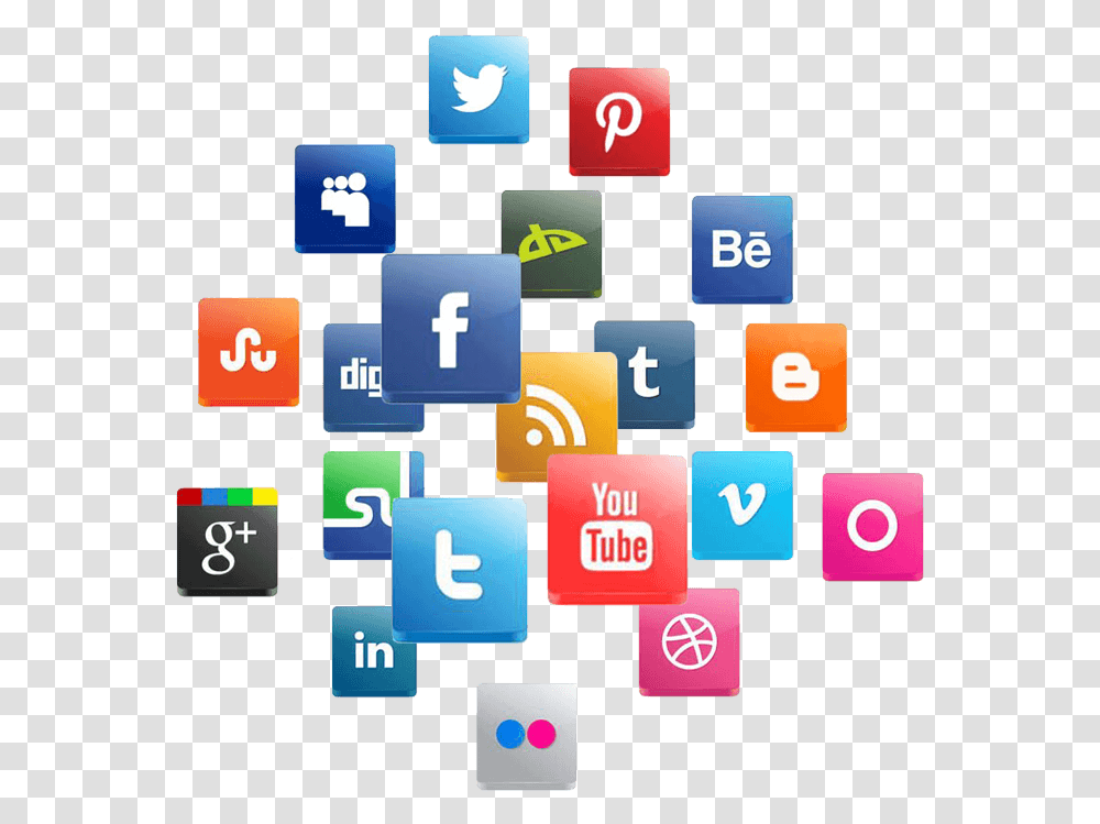 Free 3d Square Social Media Icons, Word, Electronics, Alphabet Transparent Png