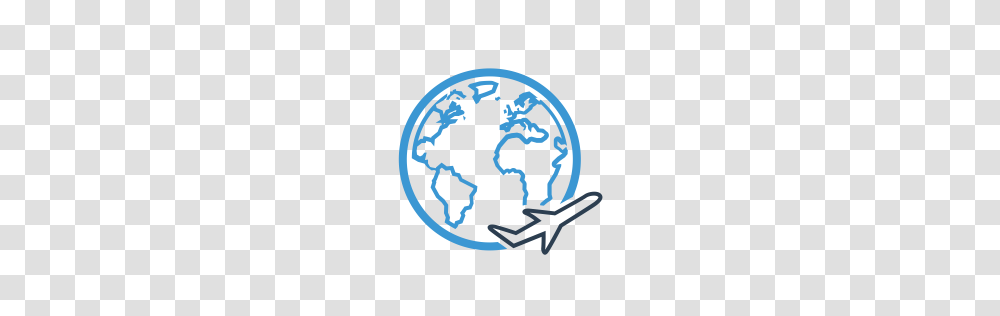 Free Air Airplane Earth Plane Planet Transport Travel Icon, Outer Space, Astronomy, Universe, Globe Transparent Png