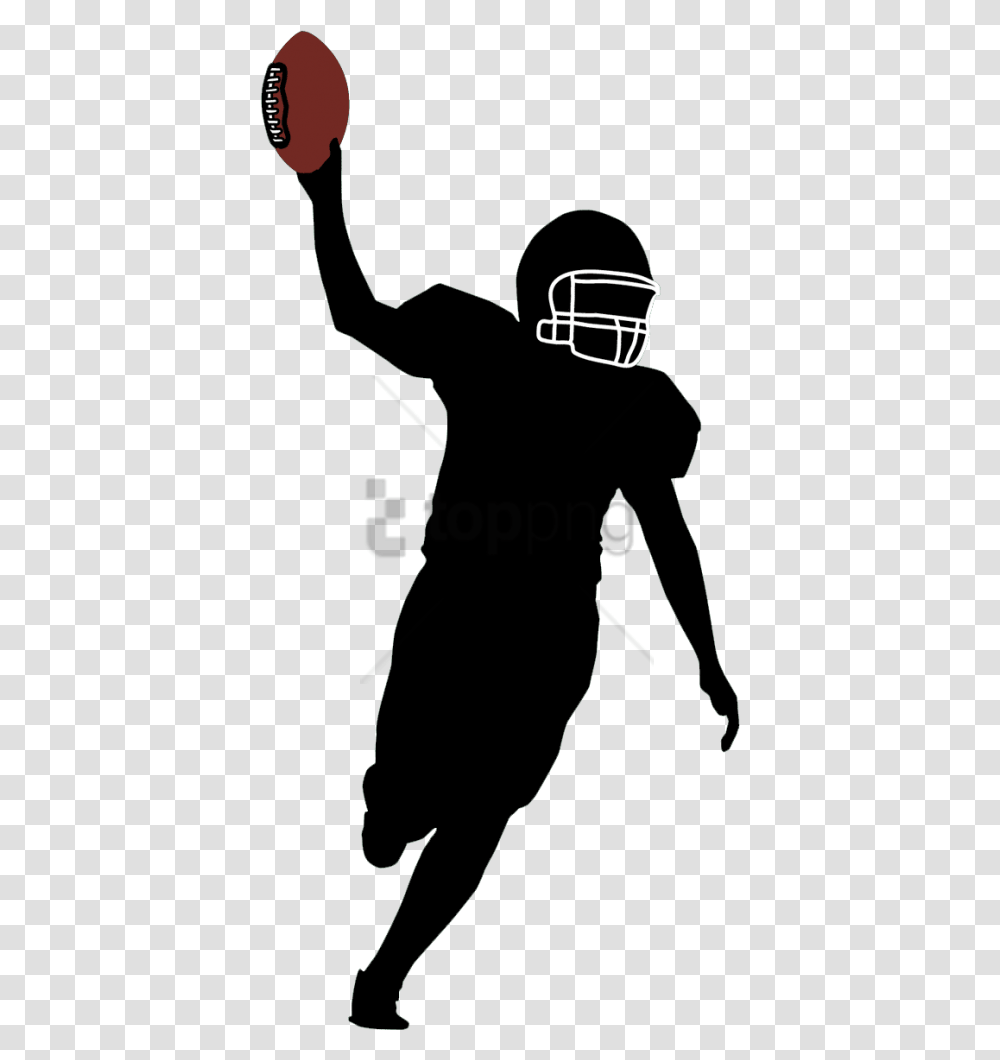 Free American Football Player Silhouette Image Football Player Silhouette, Person, Human, People, Sport Transparent Png