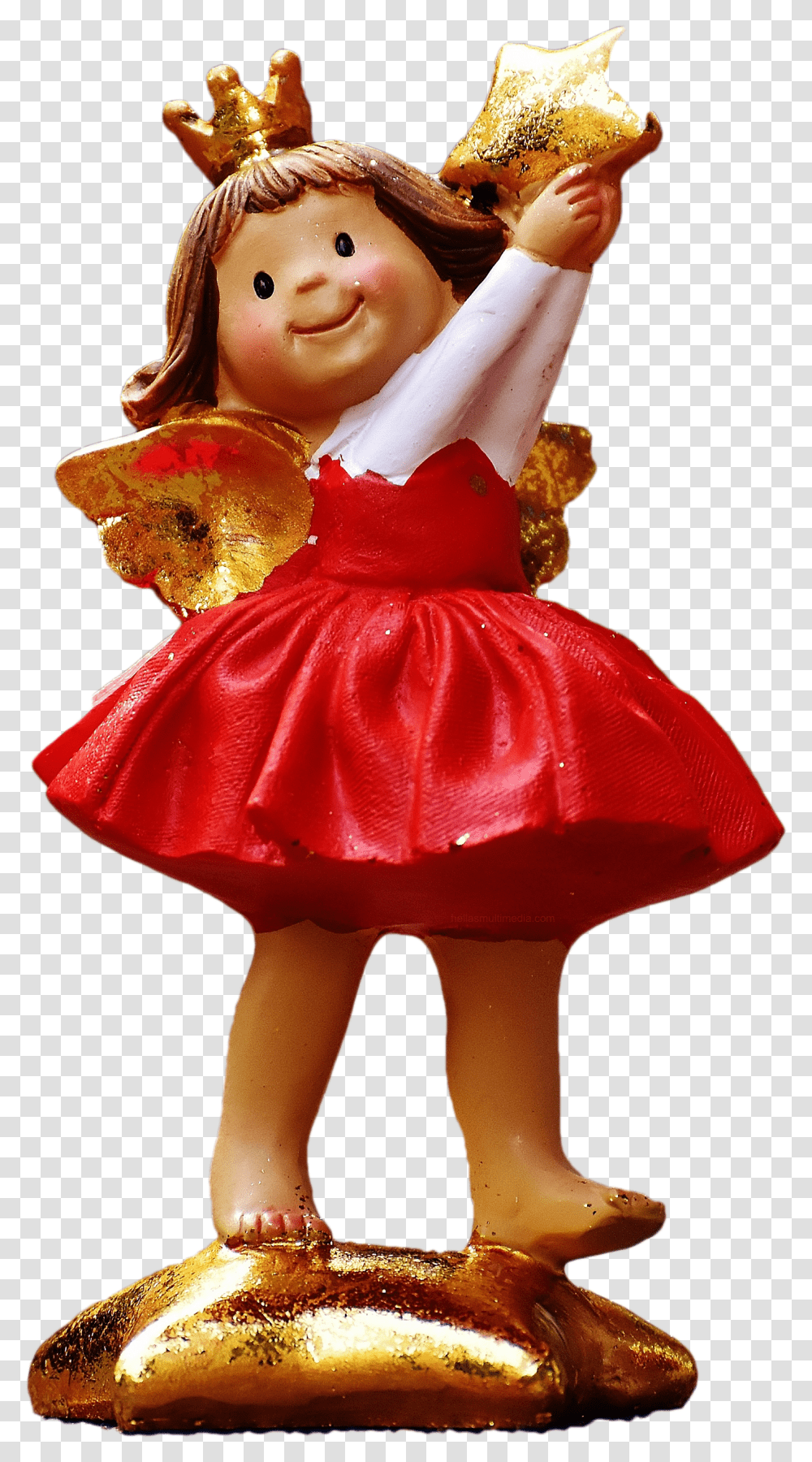 Free Angel Girl With Golden Star Christmas Image Angel Transparent Png