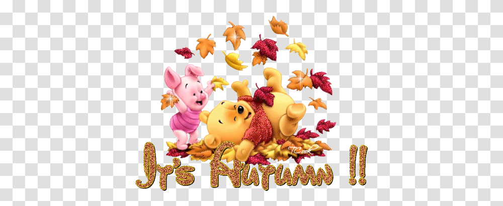 Free Animated Clipart Falling Leaves Baby Winnie The Pooh Clipart Free, Leaf, Animal, Diwali, Food Transparent Png