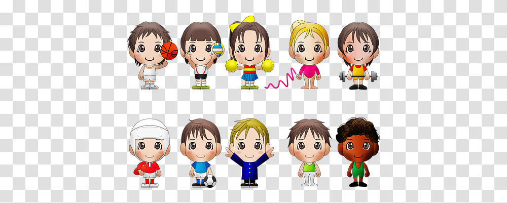Free Anime Character & Images Pixabay Sports Chibi, Person, Doll, Toy, People Transparent Png