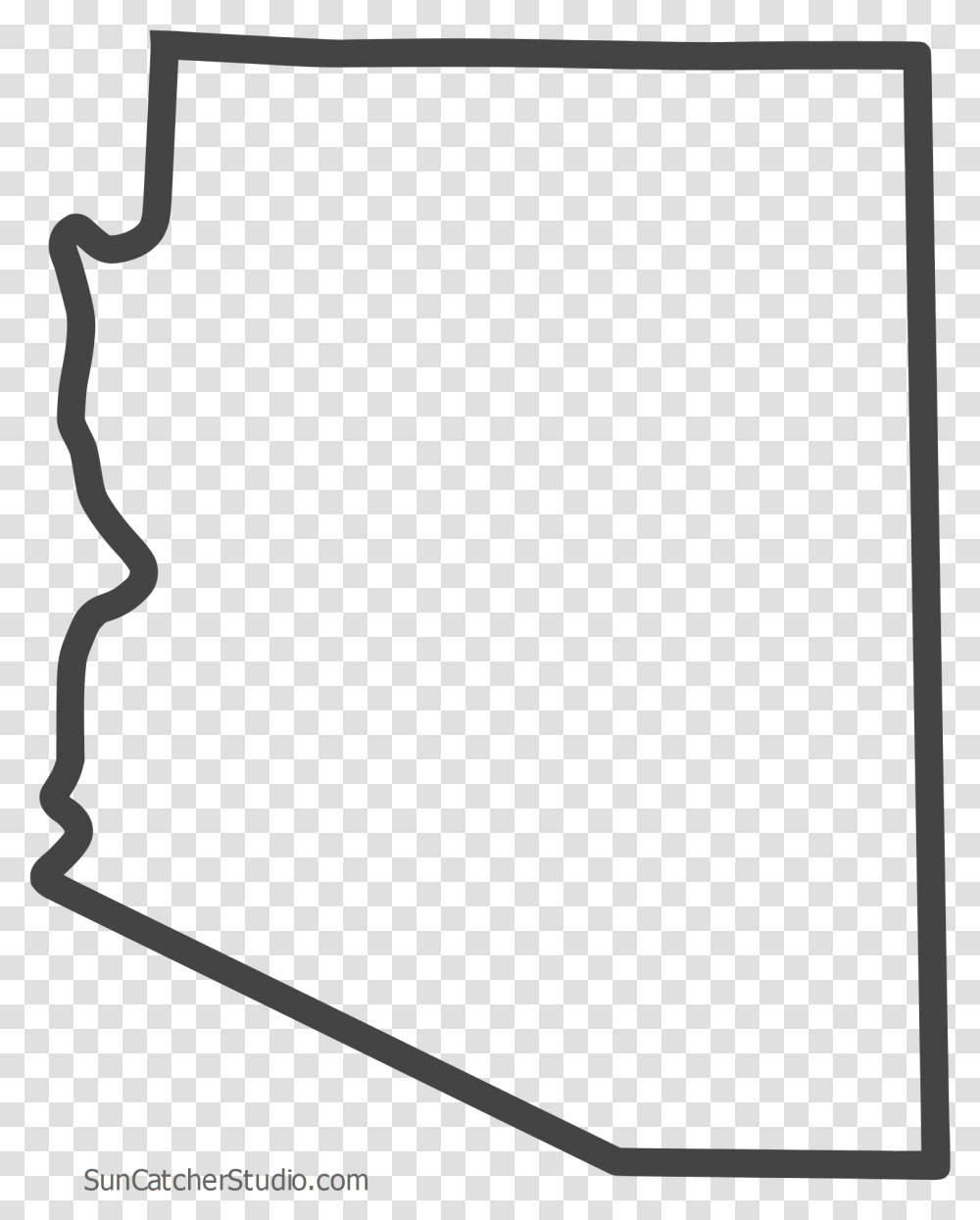 Free Arizona Outline With Home On Border Cricut Or Printable Arizona State Outline Transparent Png