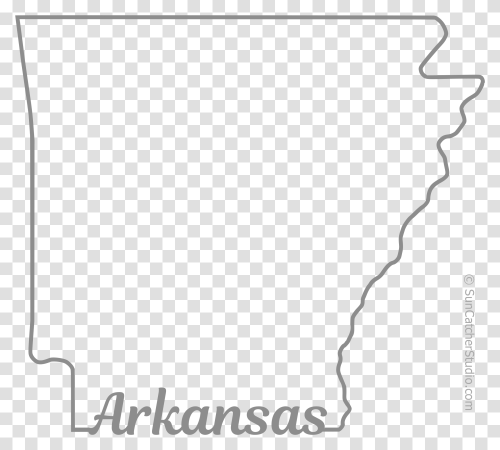Free Arkansas Outline With State Name On Border Cricut Line Art, Nature, Outdoors, Plot Transparent Png