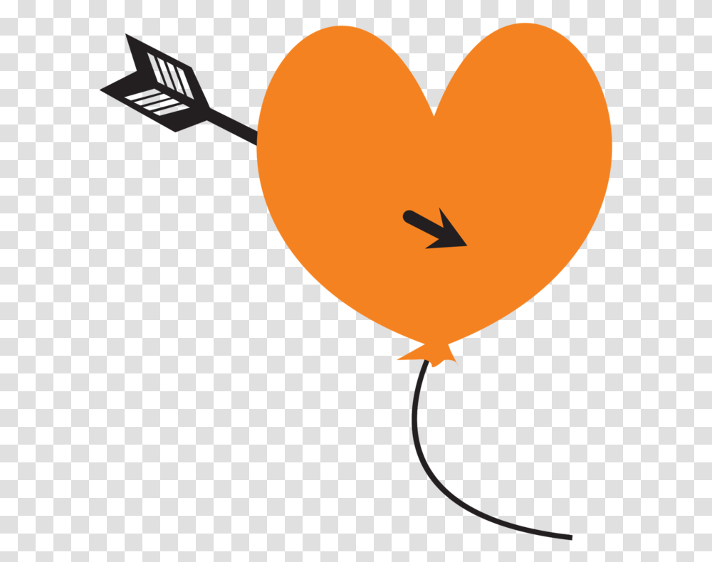 Free Arrow Through Heart With Dart Flight, Balloon Transparent Png