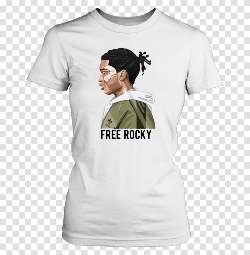 Free Asap Rocky Poster T Shirt - Teego Teacher Apple Shirts, Clothing, Apparel, T-Shirt, Sleeve Transparent Png