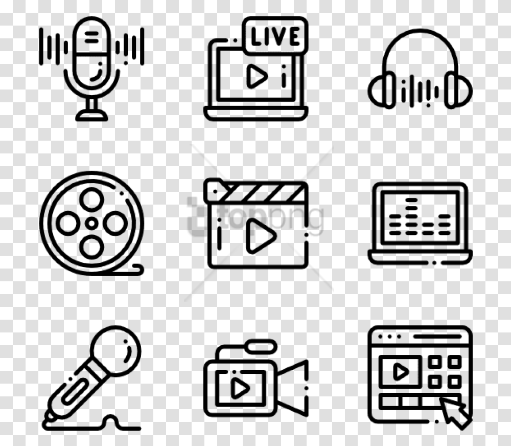 Free Audio And Video 50 Icons Audio Video Icon Free, Label, Word Transparent Png