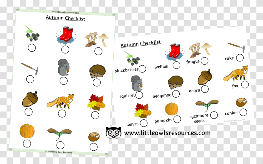 Free Autumn Items Checklist Printable Early Yearsey Eyfs Autumn Items, Text, Advertisement, Paper, Poster Transparent Png