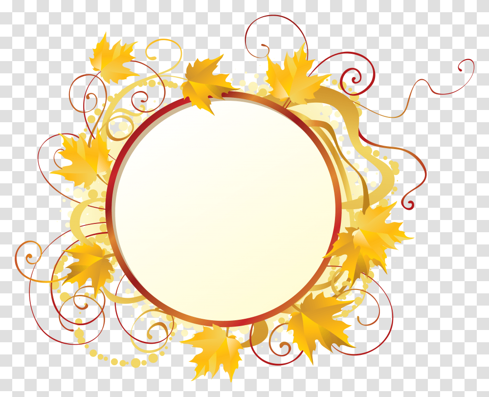 Free Autumn Leaves Circle, Graphics, Art, Floral Design, Pattern Transparent Png