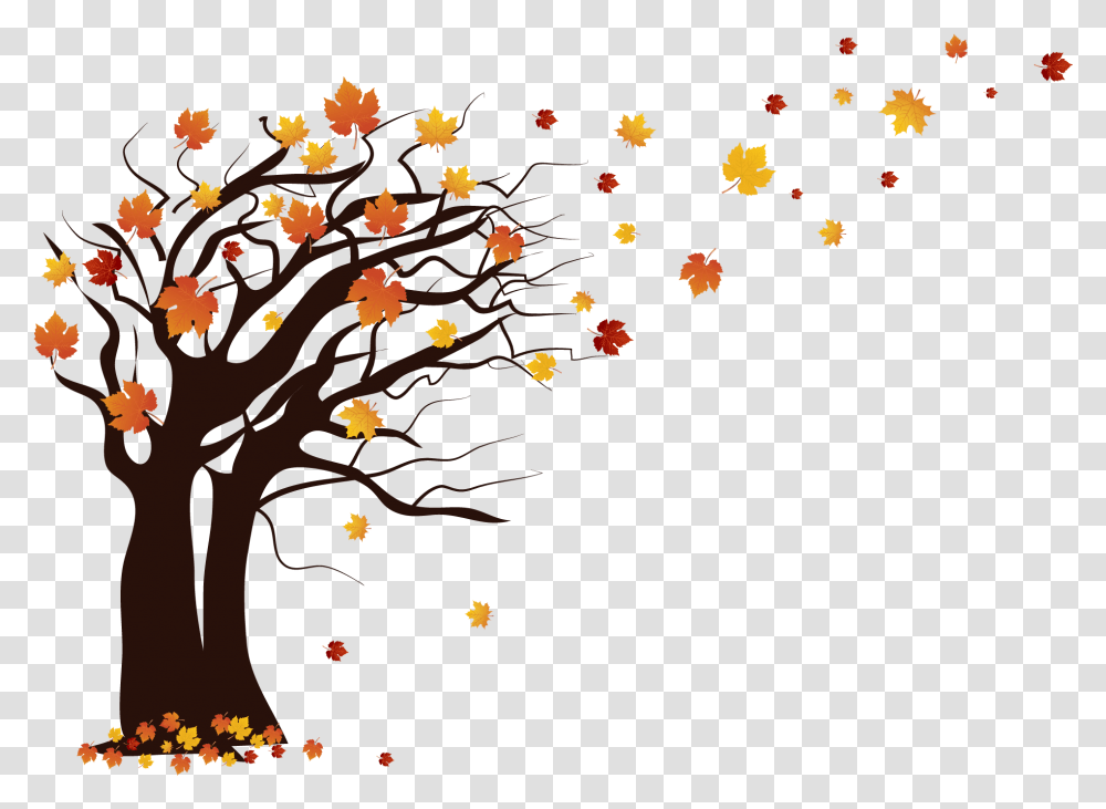 Free Autumn Trees Fall, Leaf, Plant, Art, Star Symbol Transparent Png