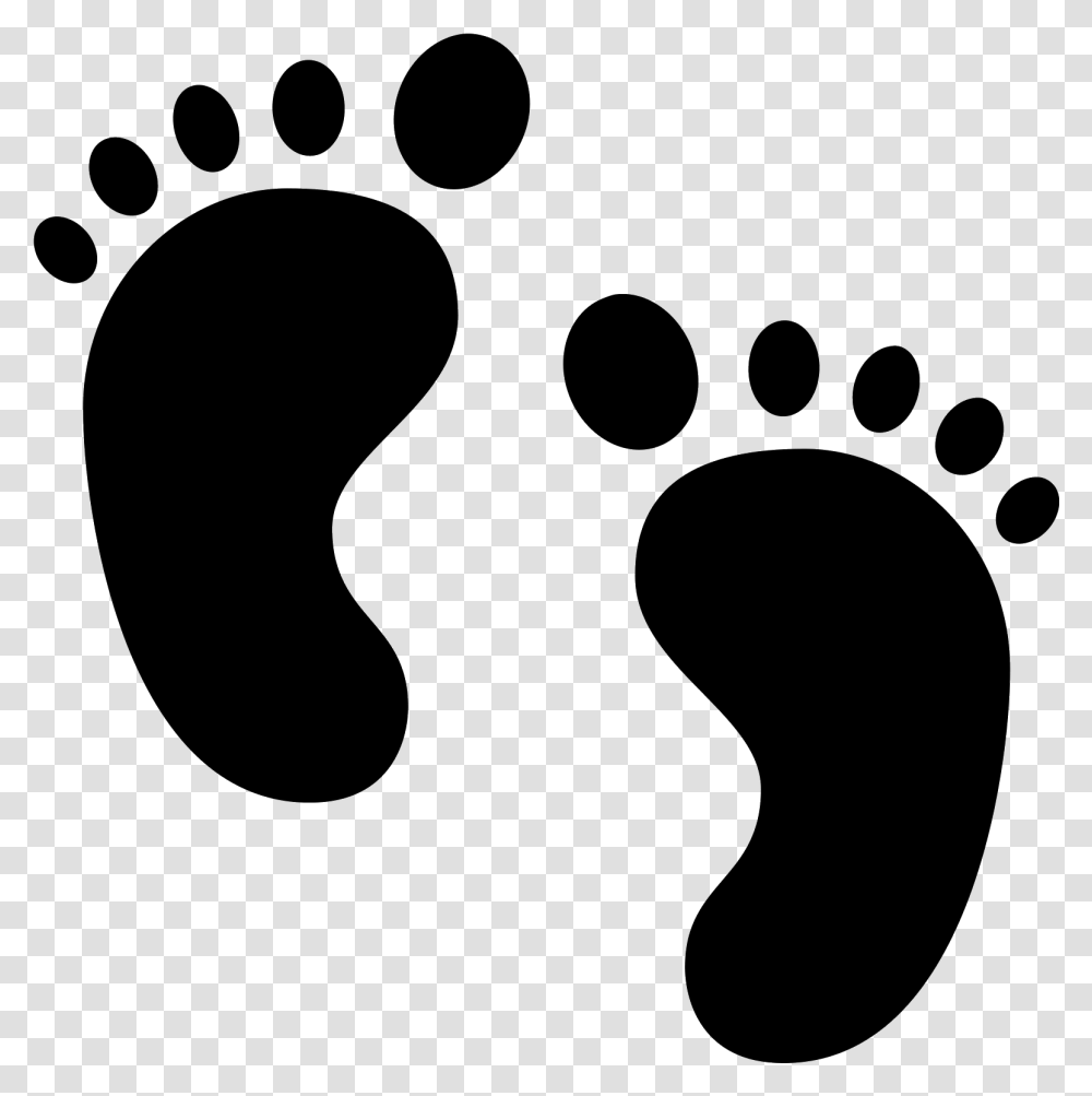 Free Baby Feet Icon Baby Feet Clipart Black And White, Gray, World Of Warcraft, Halo Transparent Png