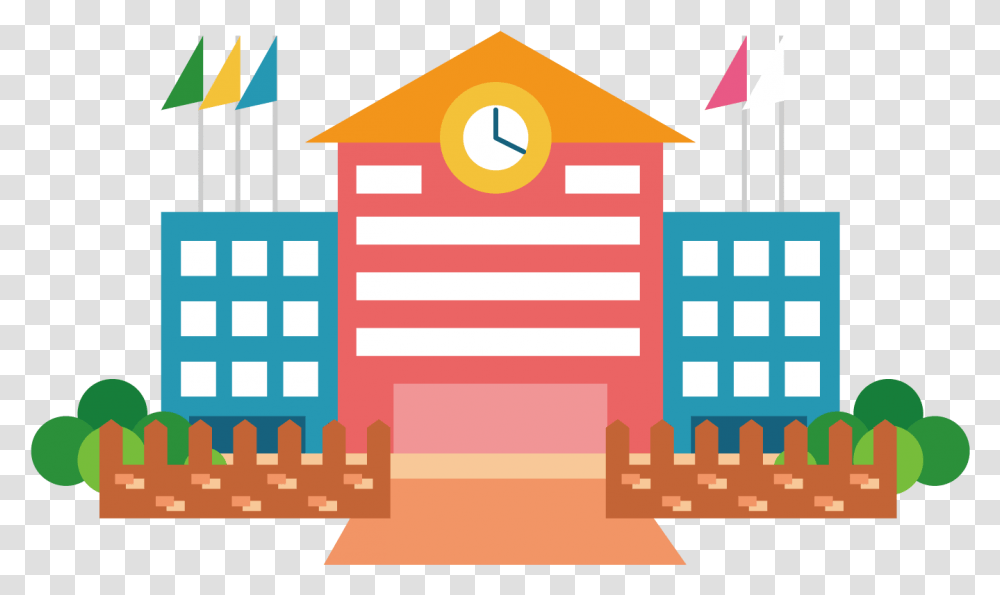 Free Back To School School Background Cartoon, Building, Housing Transparent Png