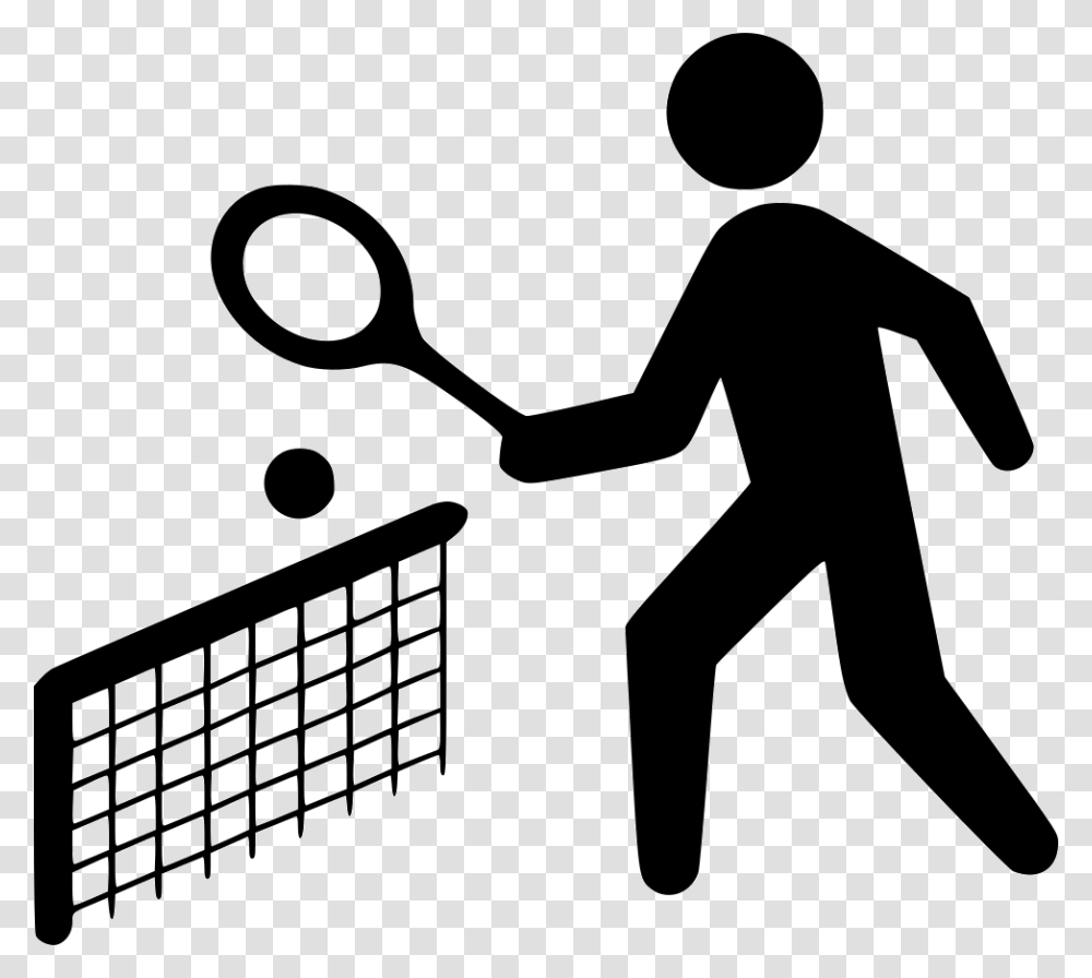 Free Badminton Court Icon Clipart Computer Play Tennis Stick Figure, Person, Leisure Activities, Sport, Musician Transparent Png