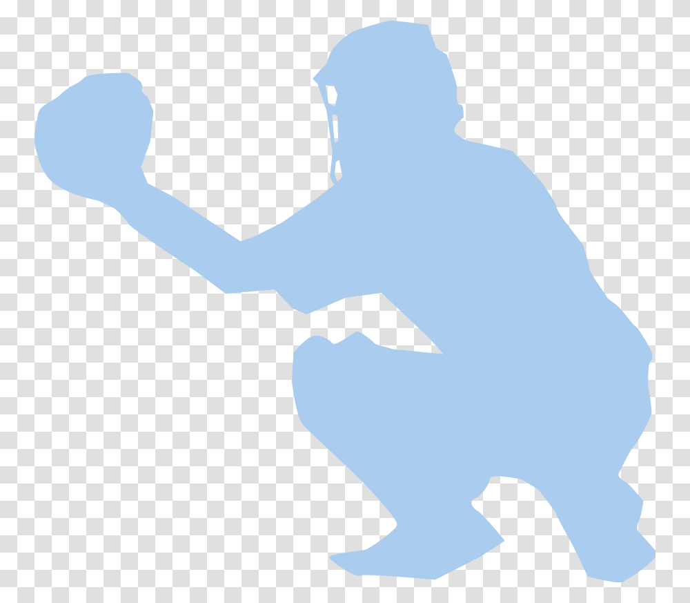 Free Baseball Vector Art, Person, Human, Kneeling, Silhouette Transparent Png