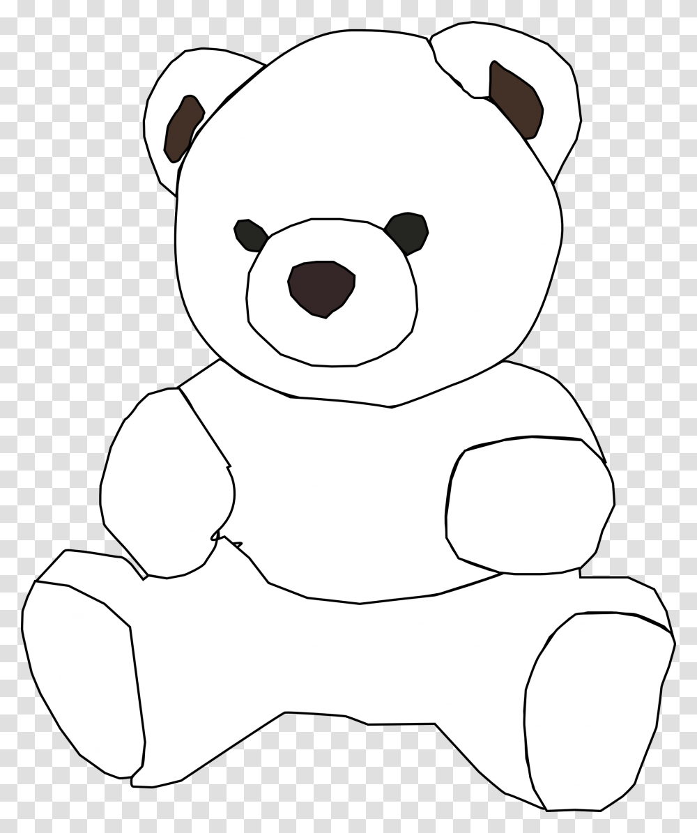 Free Bear Black And White, Teddy Bear, Toy, Soccer Ball, Football Transparent Png