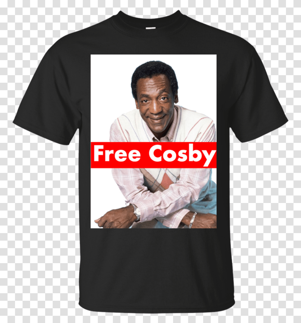Free Bill Cosby Shirt Cotton T Shirt Black SClass Fendi White T Shirt, Apparel, Person, Human Transparent Png