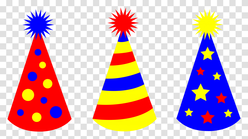 Free Birthday Hat Clipart Download Party Hat Clipart, Clothing, Apparel, Cone, Christmas Tree Transparent Png