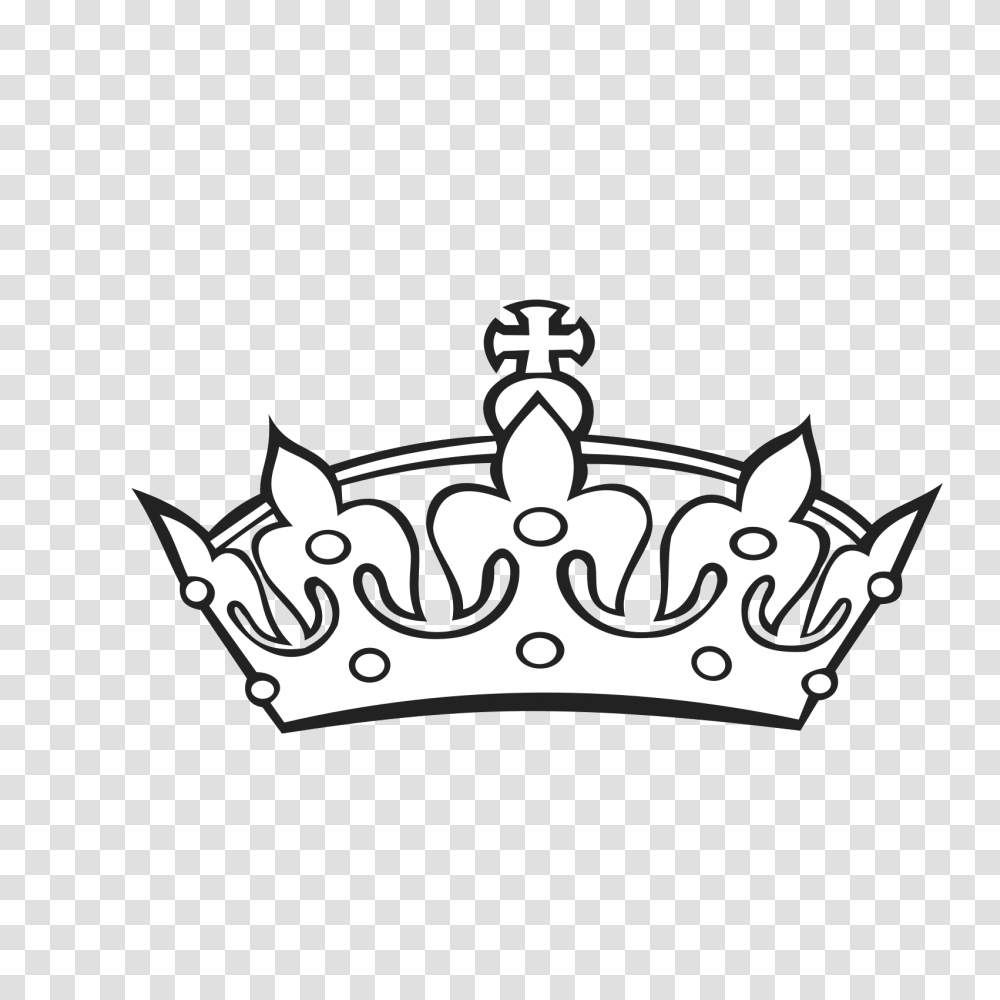 Free Black And White Crown Crown Clipart Black And White, Accessories, Accessory, Jewelry, Cross Transparent Png