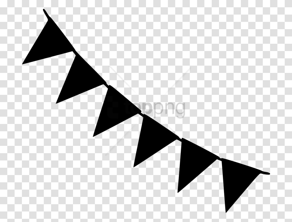 Free Black And White Party Banner Image With White Party Banner, Axe, Tool, Triangle Transparent Png