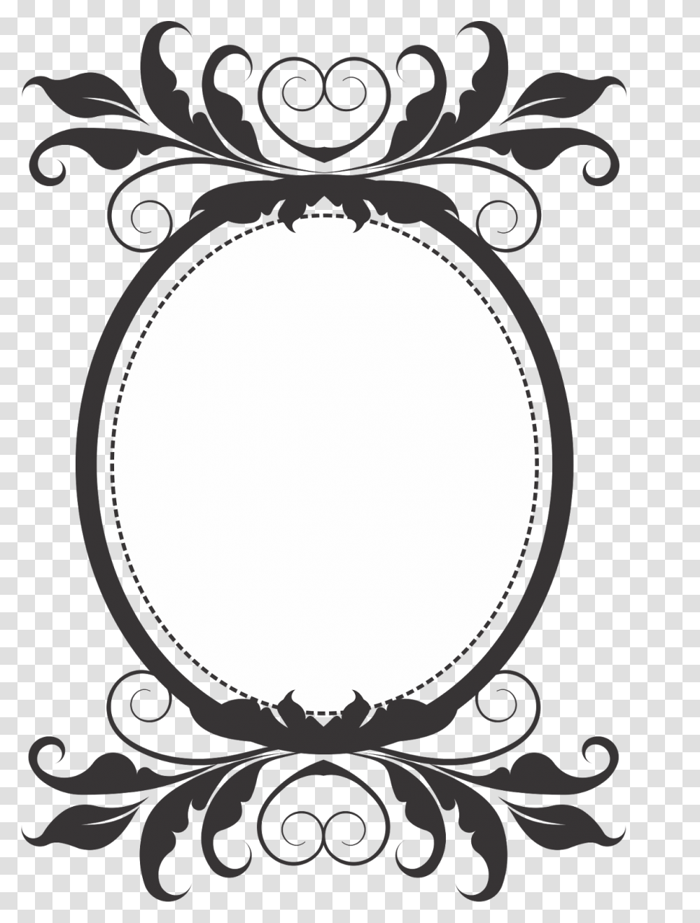 Free Black Clip Art Borders And Frames Weddings Stock Vector, Oval, Stencil, Floral Design, Pattern Transparent Png