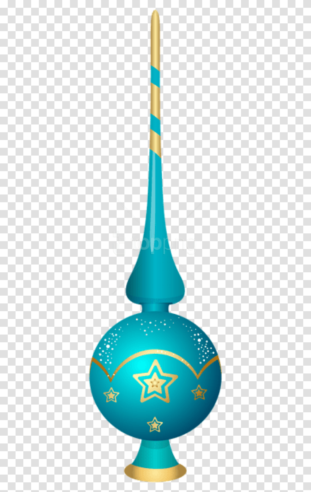 Free Blue Christmas Tree Top Ornament Christmas Tree Top, Lamp, Bottle, Ink Bottle Transparent Png