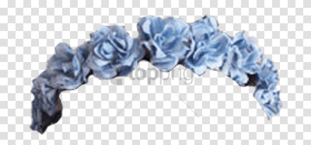 Free Blue Flower Crown Blue And White Flower Crown, Smoke, Mineral, Plastic, Plastic Bag Transparent Png