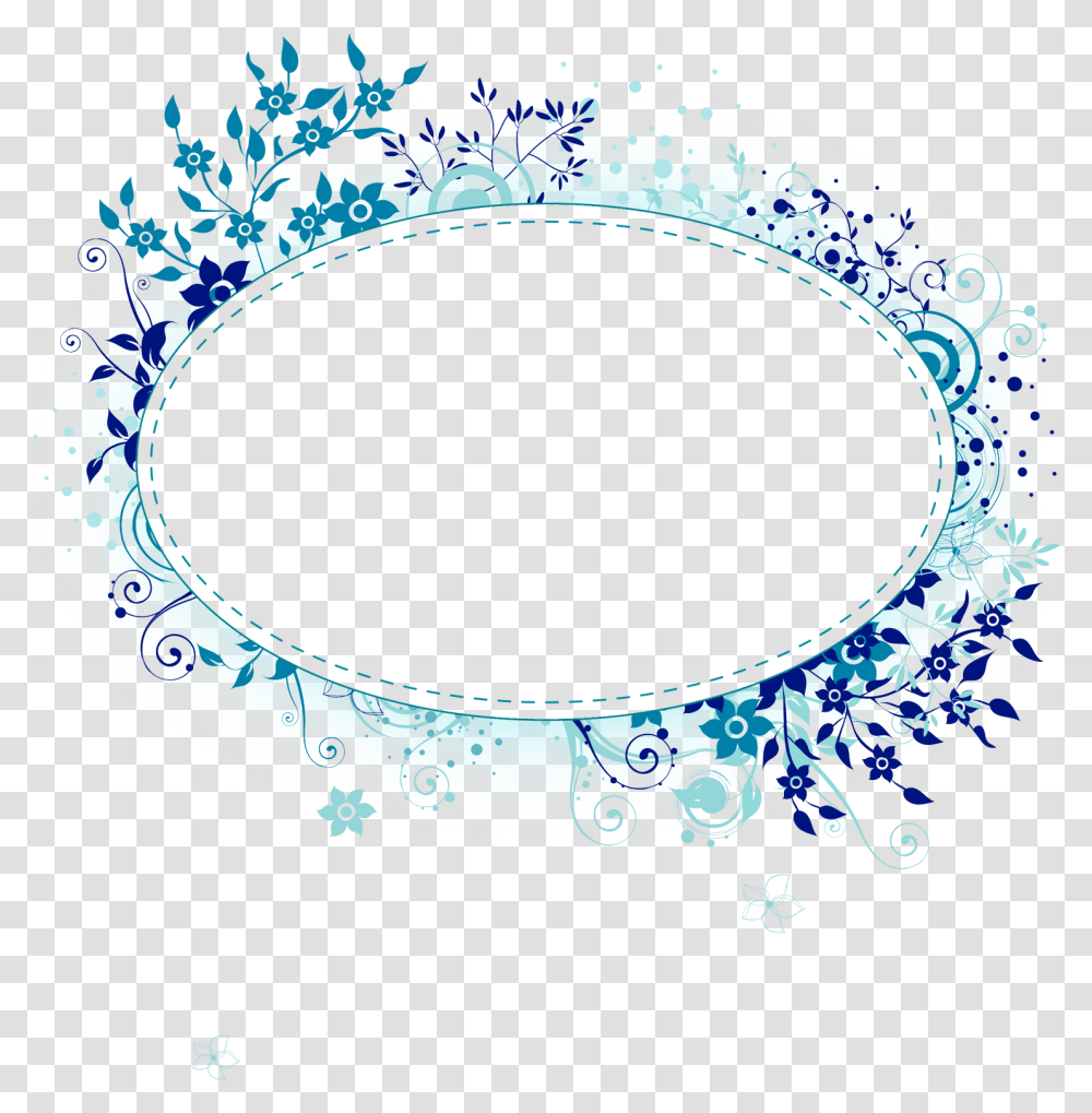 Free Blue Heart Frame Blue Round Frame Flower, Jewelry, Accessories, Accessory Transparent Png