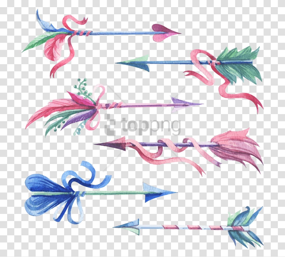 Free Blue Watercolor Arrow Images Watercolor Arrow Feathers, Pattern, Bird Transparent Png