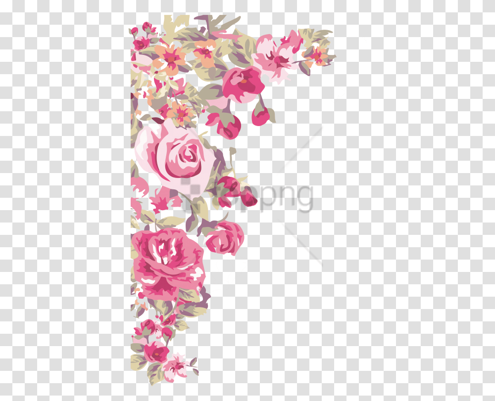 Free Border Design Corner Flower Image With Background Flower Corner, Floral Design, Pattern Transparent Png