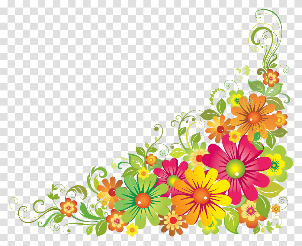 Free Borders To Use As Wallpaper Borders Clip Art Borders Corner Flower Border Clipart, Floral Design, Pattern, Plant Transparent Png