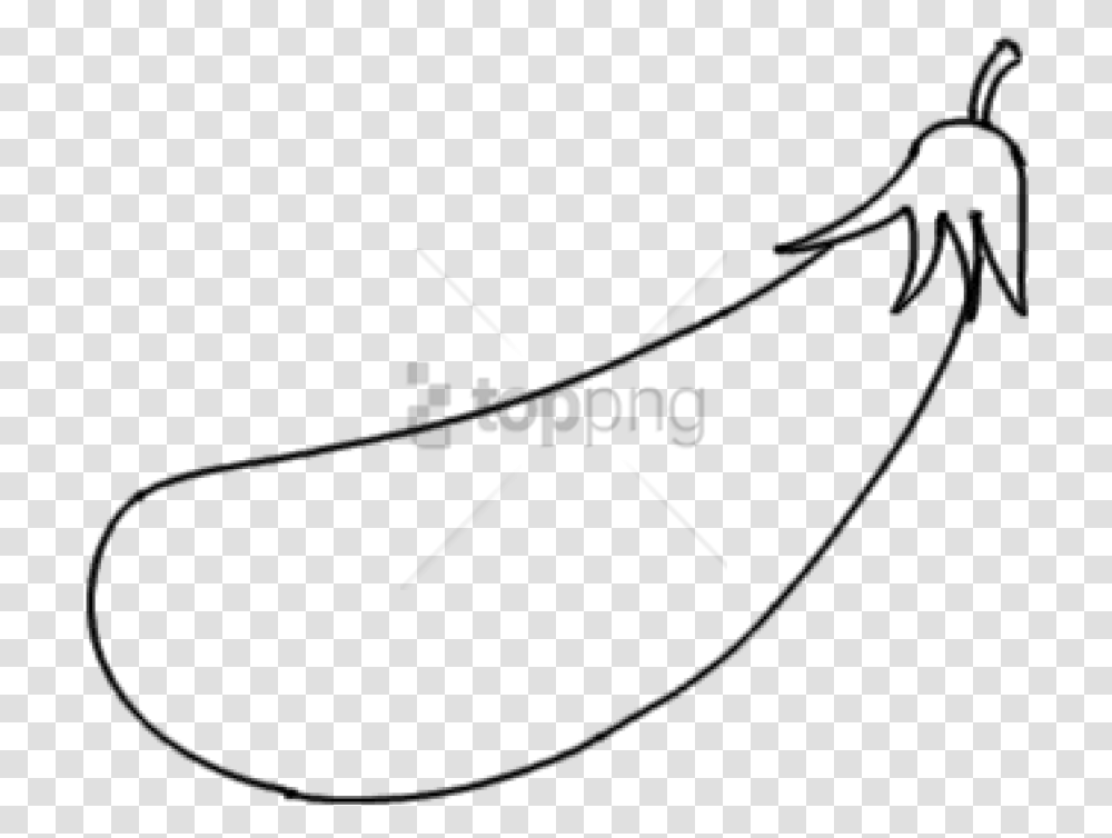 Free Brinjal Picture For Drawing Image With Brinjal Black Amp White, Bow, Plant, Animal, Clam Transparent Png