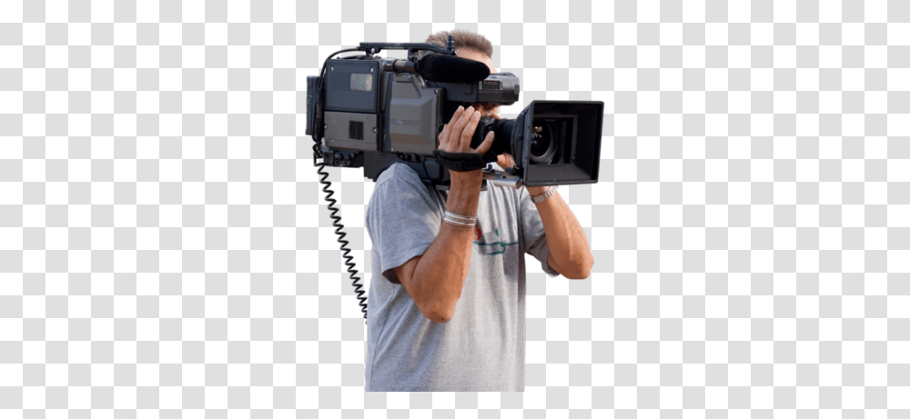 Free Cameraman Psd Vector Graphic Video Camera With Man, Person, Human, Electronics, Photography Transparent Png