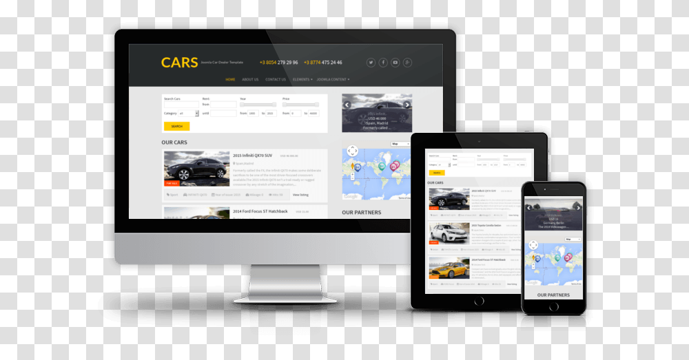 Free Car Template Cars Ordasoft Joomla, Mobile Phone, Electronics, Cell Phone, Computer Transparent Png