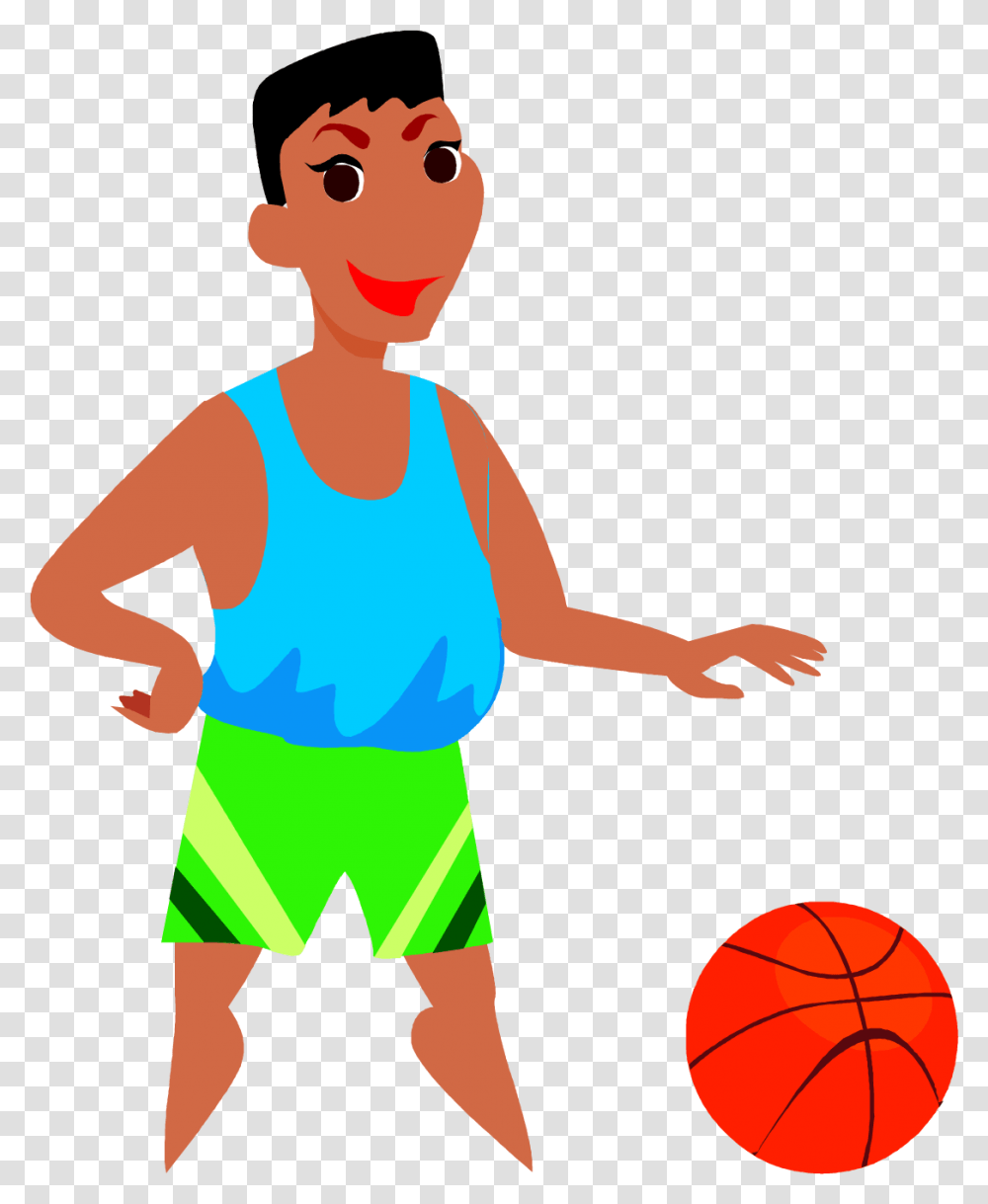 Free Cartoon Basketball Player Vector Clip Art Cartoon Basketball Player Gif, Person, Sphere, Clothing, People Transparent Png