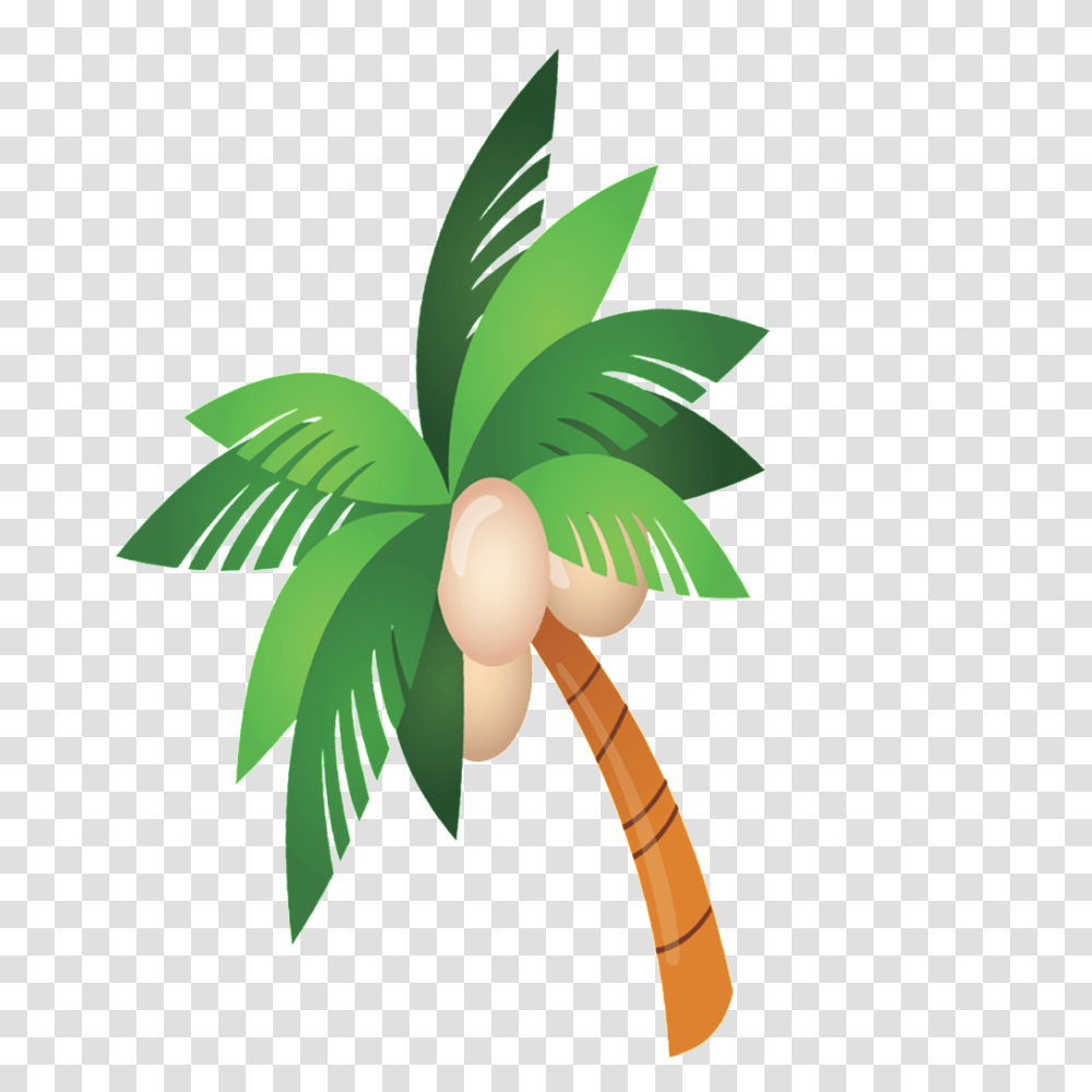 Free Cartoon Coconut Tree Vector Free Download, Palm Tree, Plant, Arecaceae, Vegetable Transparent Png