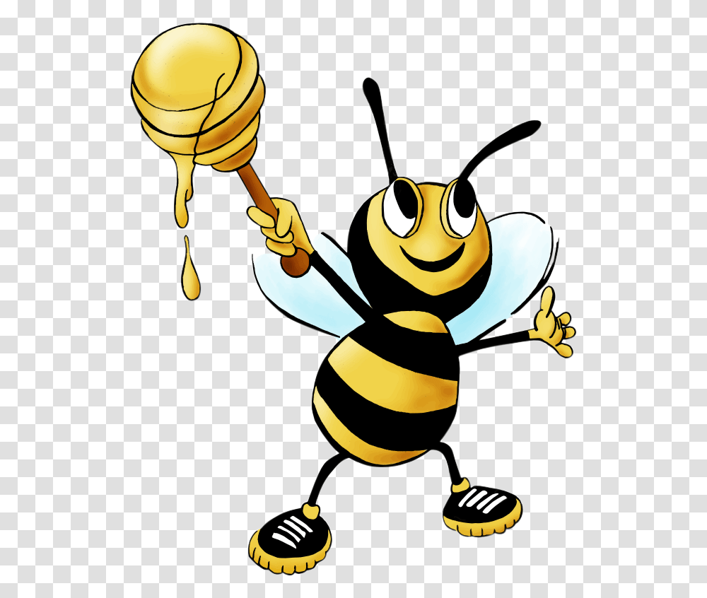 Free Cartoon Honey Bee Clip Art, Insect, Invertebrate, Animal, Wasp Transparent Png