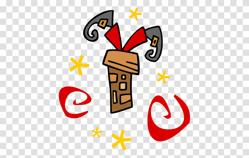 Free Cartoon Santa Stuck In A Chimney Clip Art Image From Free, Number, Poster Transparent Png