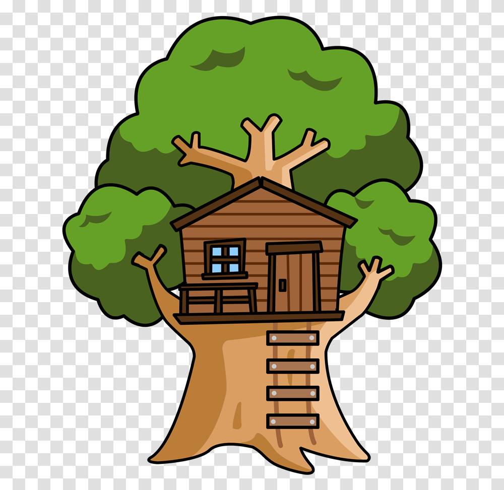 Free Cartoon Tree House Clip Art, Housing, Building, Cabin, Outdoors Transparent Png