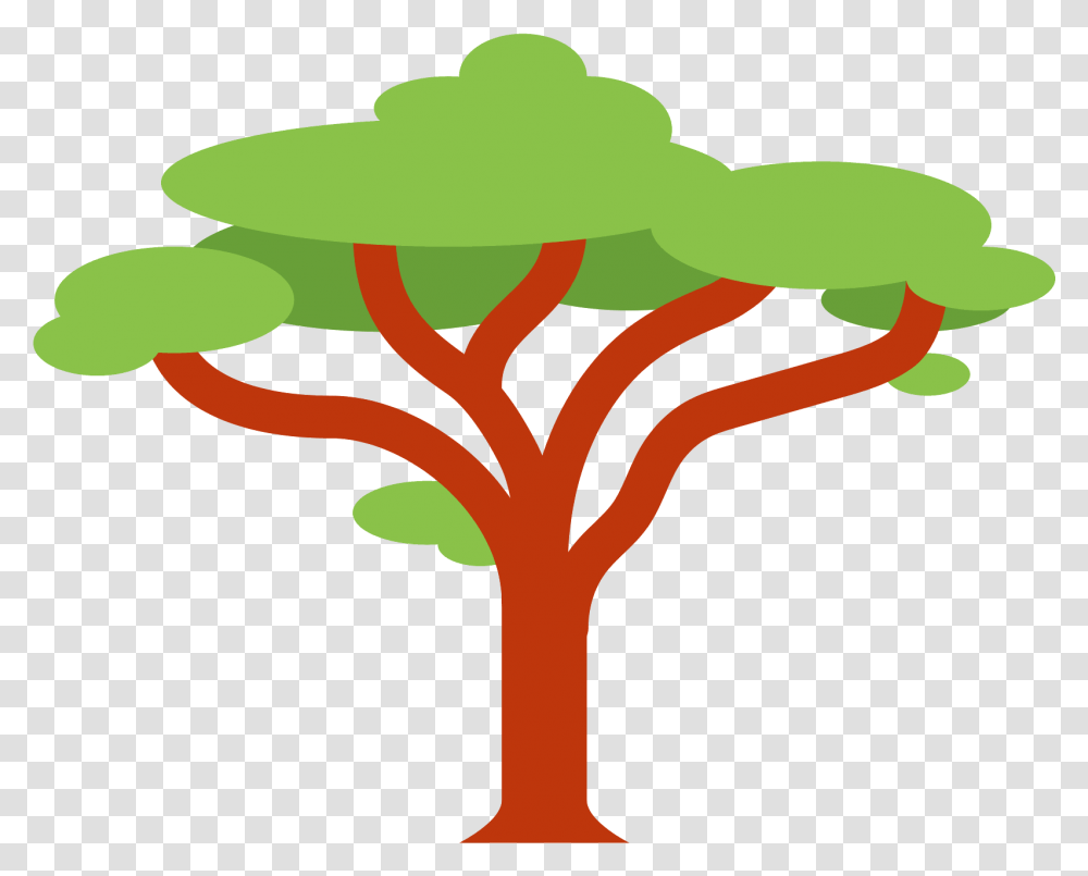 Free Cartoon Tree Icon Vector Acacia Icon Clipart Full Vector Tree Icon, Plant, Cross, Symbol, Graphics Transparent Png